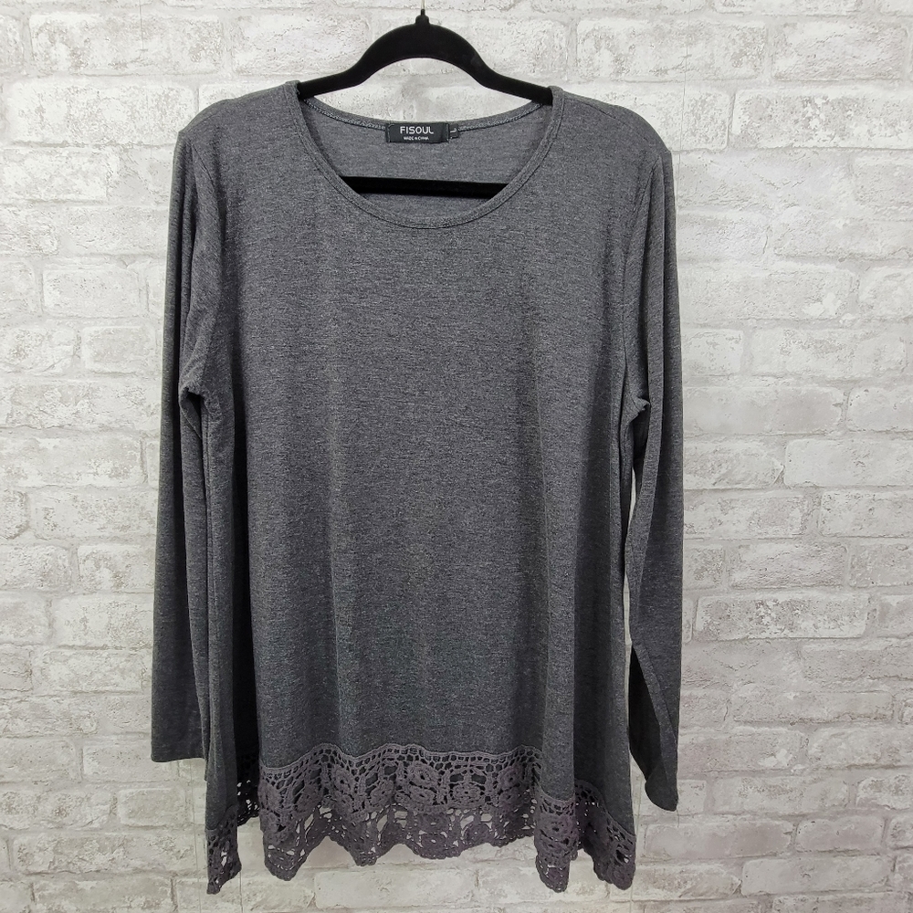 Fisoul long sleeve t-shirt women's large